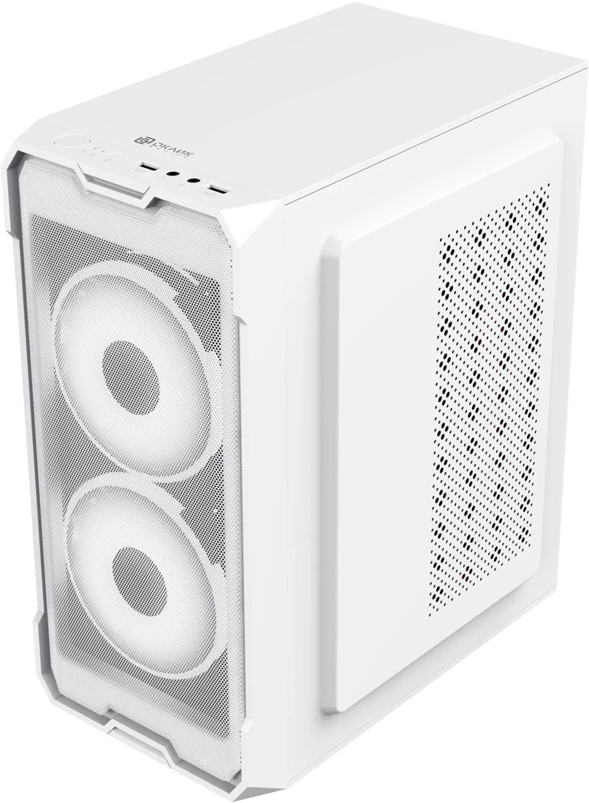 Корпус Оклик OCC-MN302F белый без БП mATX 1xUSB2.0 1xUSB3.0 audio - фото 5