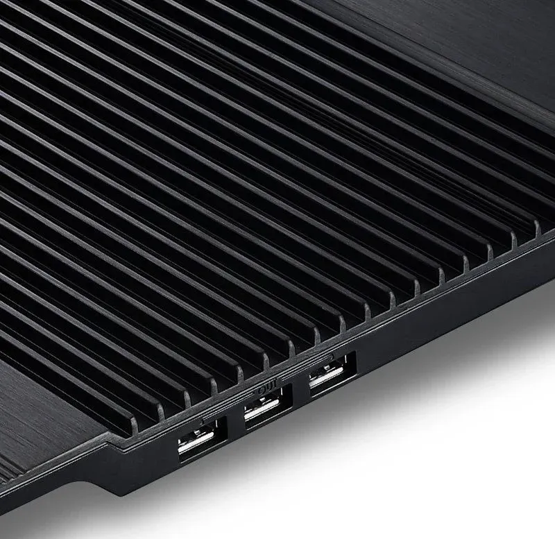 Подставка для ноутбука Deepcool N8 DP-N24N-N8BK 17 380x278x55мм 25дБ 3xUSB 2x 140ммFAN 1244г алюминий черный - фото 3