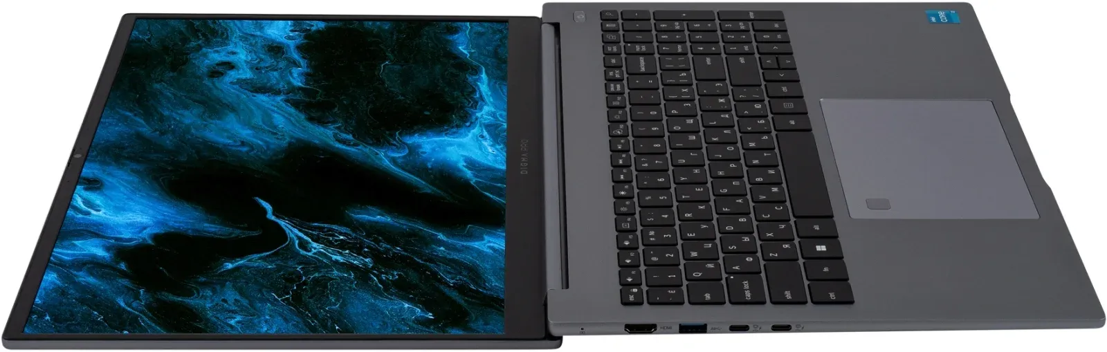 Ноутбук Digma Pro Pactos Core i5 1235U 16Gb SSD512Gb Intel Iris Xe graphics 16 IPS WUXGA 1920x1200 Windows 11 Pro dk.grey WiFi BT Cam 5500mAh DN16P5-ADXW01 - фото 6