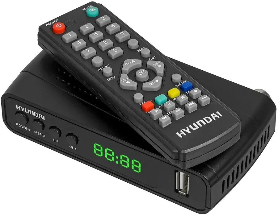 Ресивер DVB-T2 Hyundai H-DVB520 + WiFi-адаптер черный - фото 4