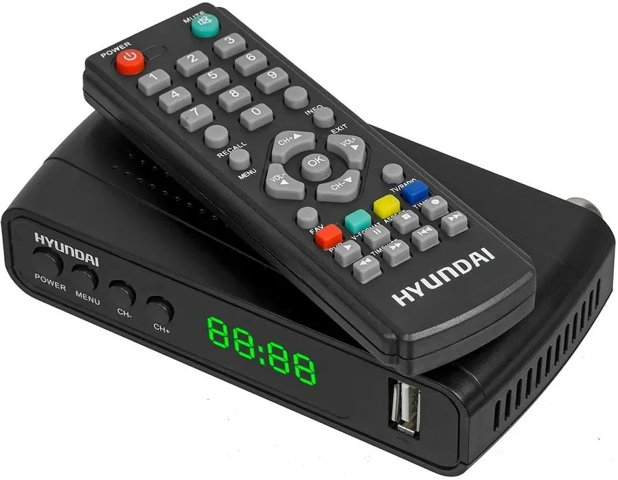 Ресивер DVB-T2 Hyundai H-DVB520 + WiFi-адаптер черный - фото 8
