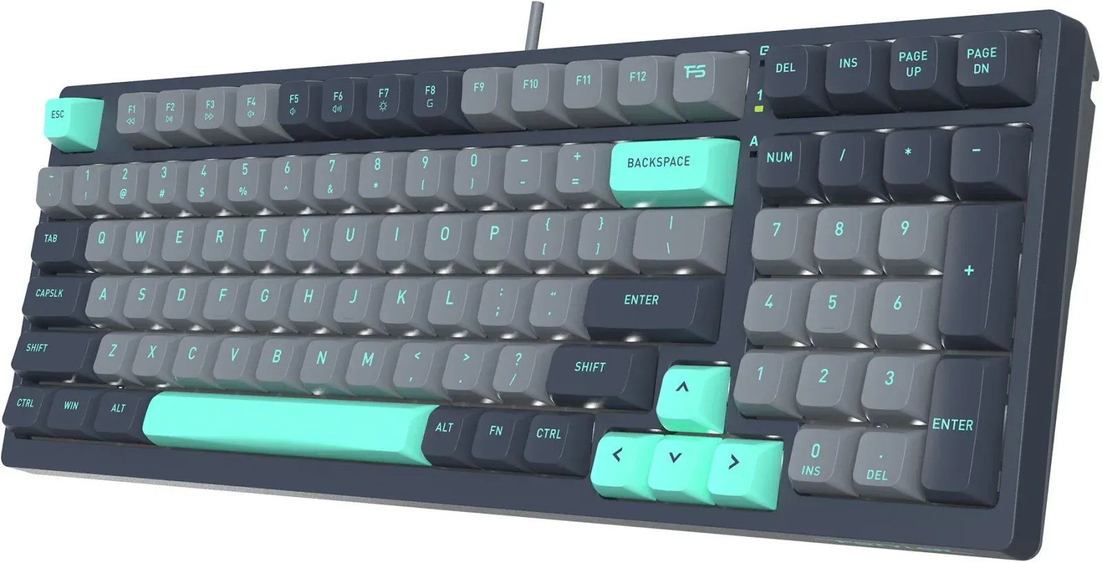 Клавиатура A4Tech FS300 механическая черный/серый USB for gamer LED FS300 PANDA ROCK кабель 1.8м - фото 4