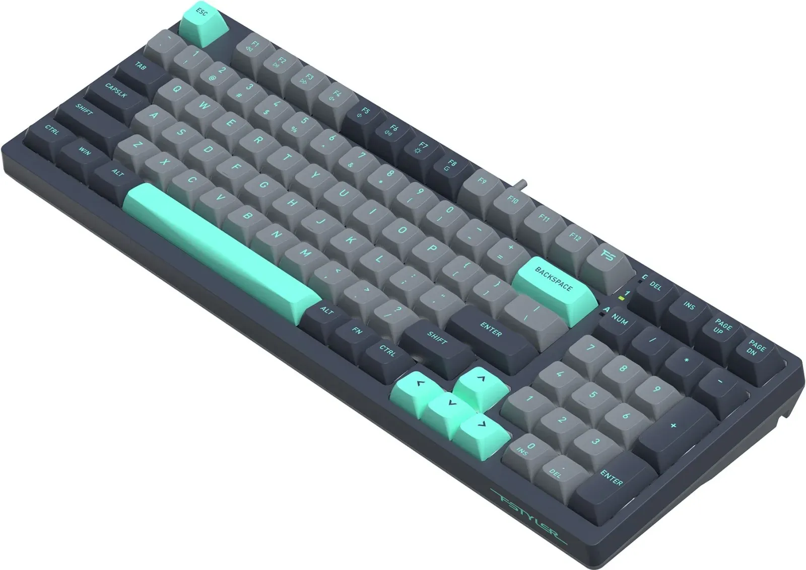 Клавиатура A4Tech FS300 механическая черный/серый USB for gamer LED FS300 PANDA ROCK кабель 1.8м - фото 6