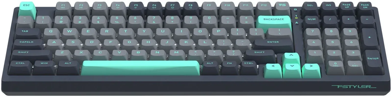 Клавиатура A4Tech FS300 механическая черный/серый USB for gamer LED FS300 PANDA ROCK кабель 1.8м - фото 8