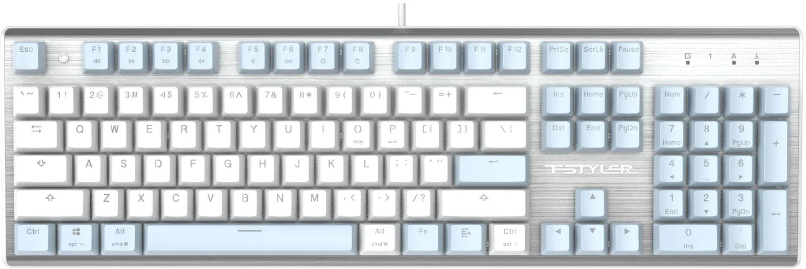 Клавиатуры A4TECH FS100 синий - фото 2
