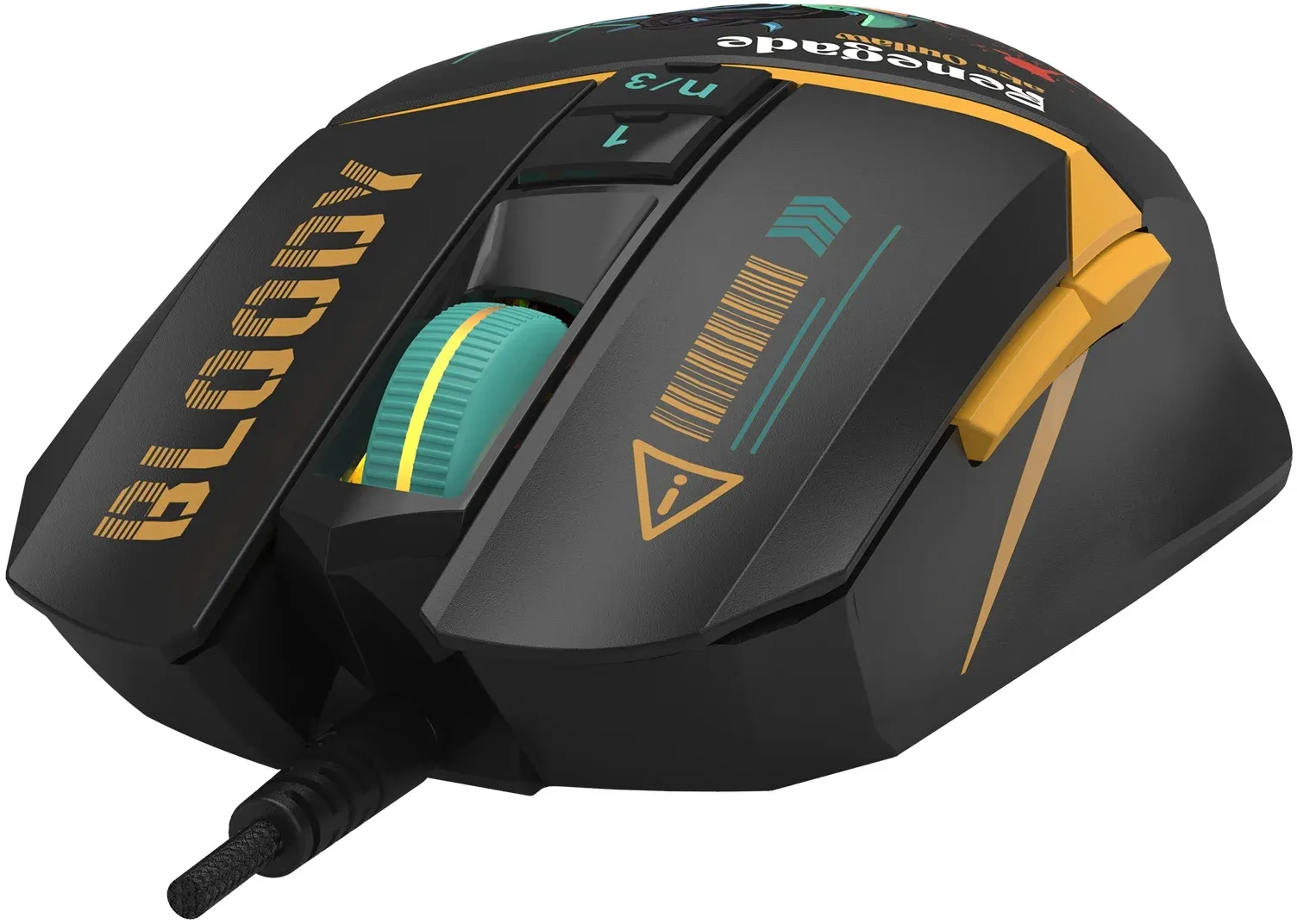 Мышь A4Tech Bloody W63 Max Renegade черный/рисунок оптическая 12000dpi USB W63 MAX - фото 4