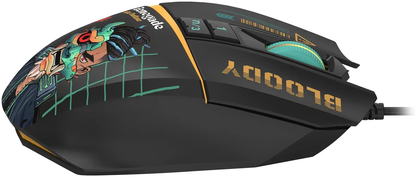 Мышь A4Tech Bloody W63 Max Renegade черный/рисунок оптическая 12000dpi USB W63 MAX - фото 5