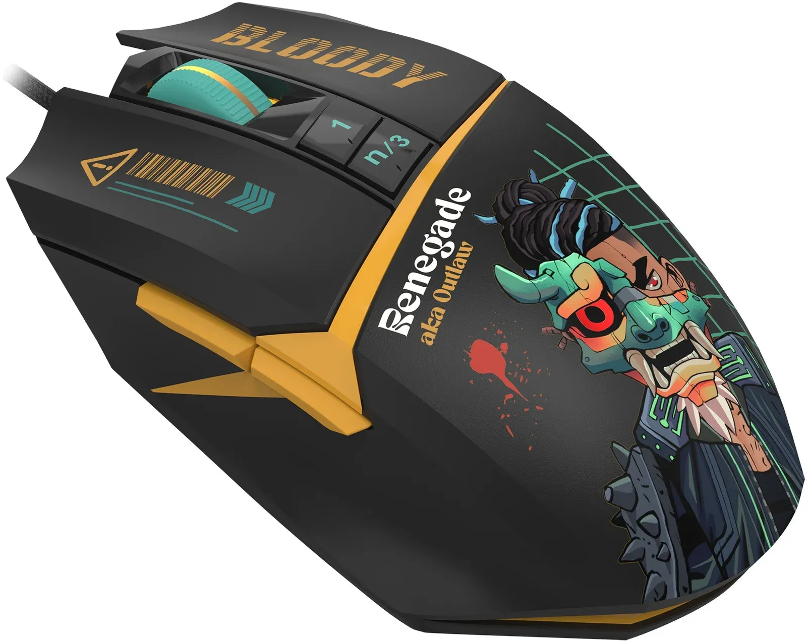 Мышь A4Tech Bloody W63 Max Renegade черный/рисунок оптическая 12000dpi USB W63 MAX - фото 7