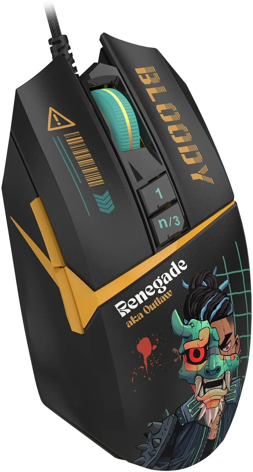 Мышь A4Tech Bloody W63 Max Renegade черный/рисунок оптическая 12000dpi USB W63 MAX - фото 8