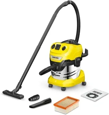 Строительный пылесос Karcher WD 4 P S V-20/5/22 1000Вт уборка: сухая/влажная/выдув/сбор воды желтый - фото 8