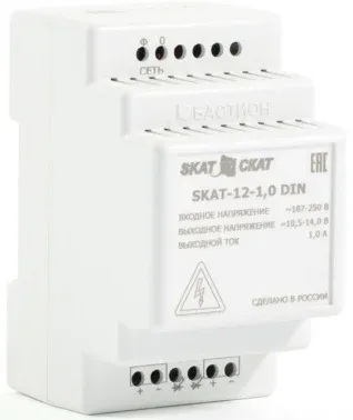 Источник бесперебойного питания Бастион Skat-12-1.0 Din 10Вт 4ВА белый - фото 4