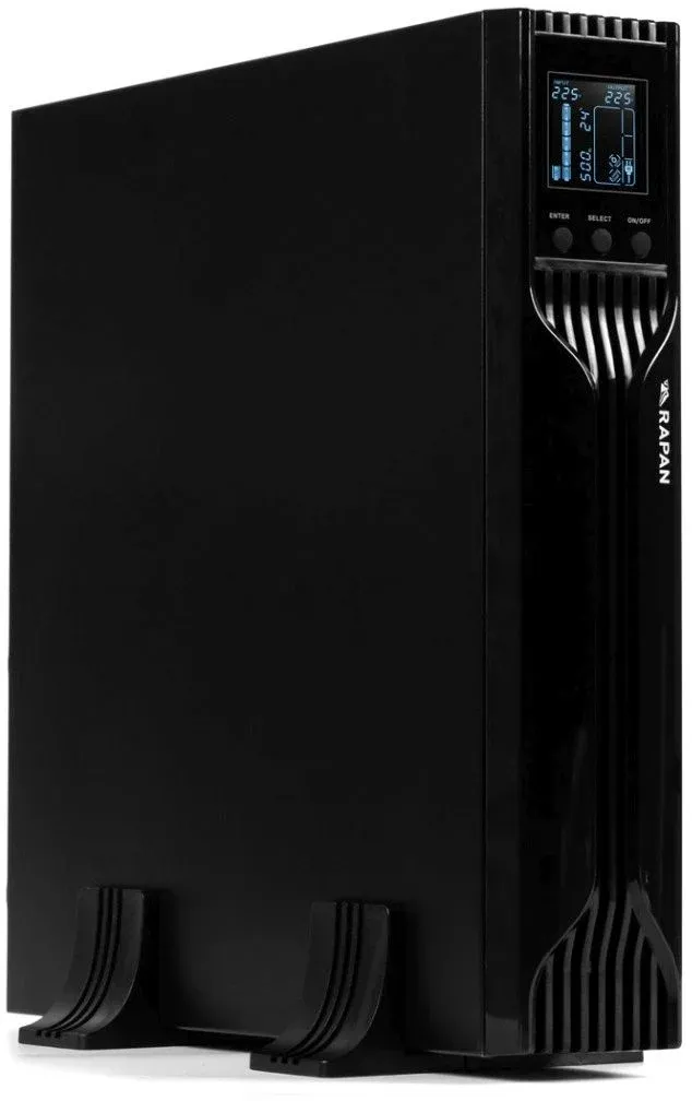 Источник бесперебойного питания Бастион Rapan-UPS 1000-Rack-IN-2X9-E 700Вт 1000ВА черный - фото 2