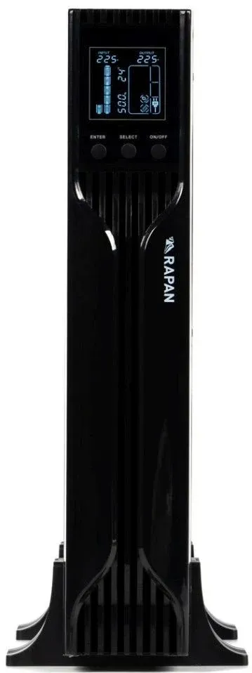 Источник бесперебойного питания Бастион Rapan-UPS 1000-Rack-IN-2X9-E 700Вт 1000ВА черный - фото 3