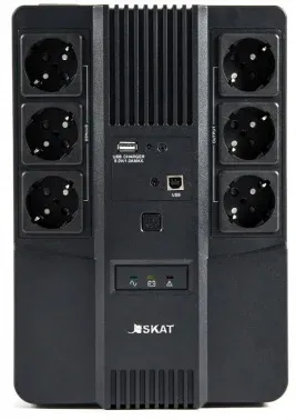 Источник бесперебойного питания Бастион Skat 600 AI 360Вт 600ВА черный - фото 7