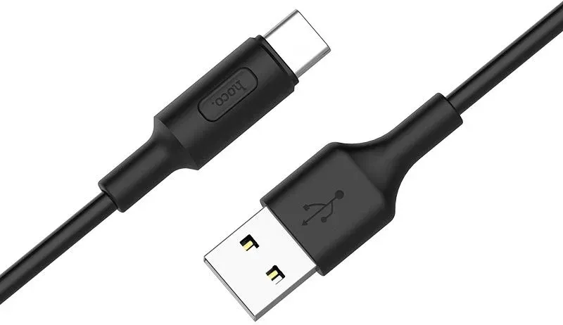 Кабель Hoco X25 Soarer X25 USB m-USB Type-C m 1м черный коробка - фото 2