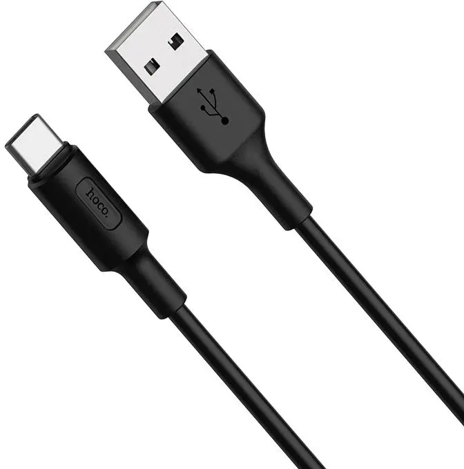 Кабель Hoco X25 Soarer X25 USB m-USB Type-C m 1м черный коробка - фото 3