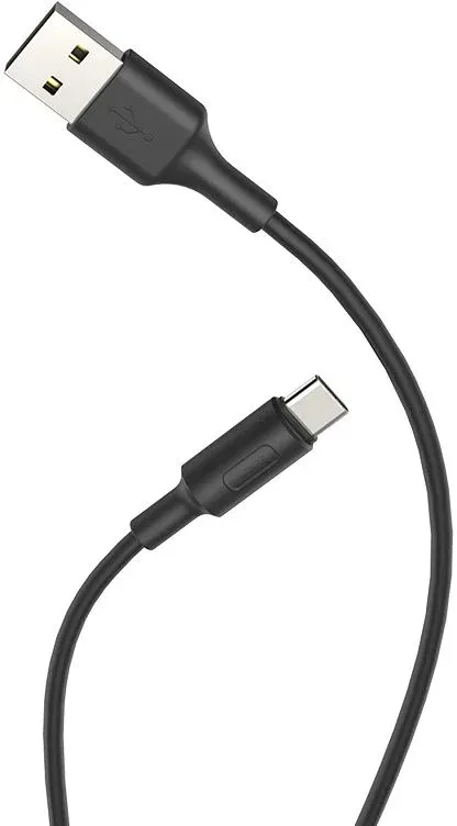 Кабель Hoco X25 Soarer X25 USB m-USB Type-C m 1м черный коробка - фото 4