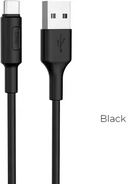 Кабель Hoco X25 Soarer X25 USB m-USB Type-C m 1м черный коробка - фото 7