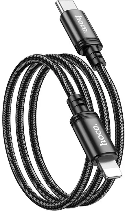 Кабель Hoco X89 Wind iP USB Type-C m-Lightning m 1м черный коробка - фото 3