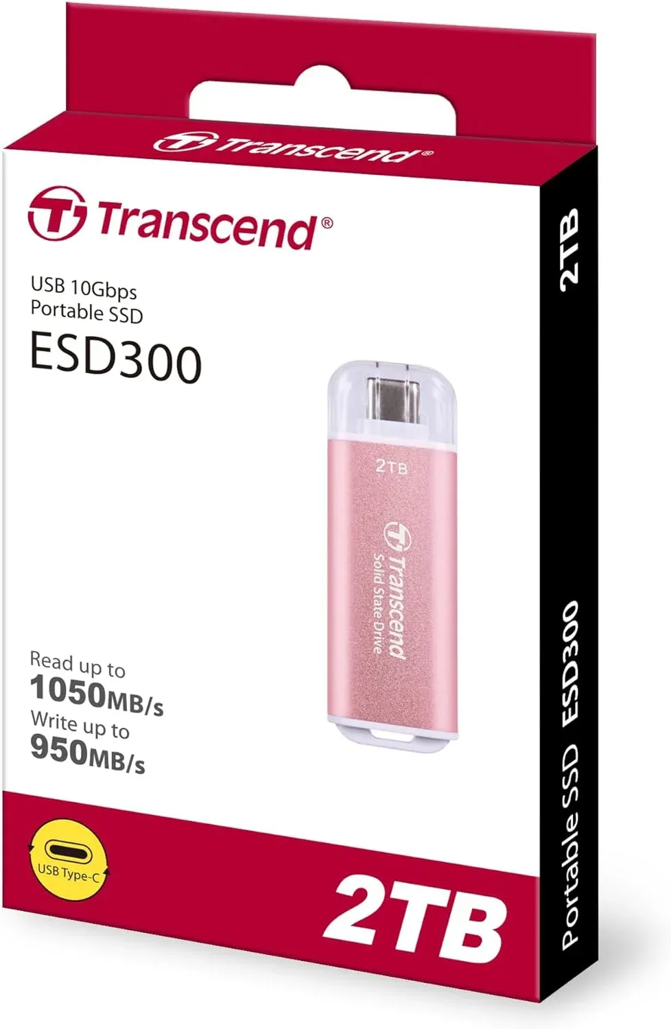 USB TRANSCEND TS2TESD300P розовый - фото 4