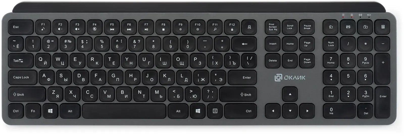 Клавиатуры OKLICK K859W серый/черный