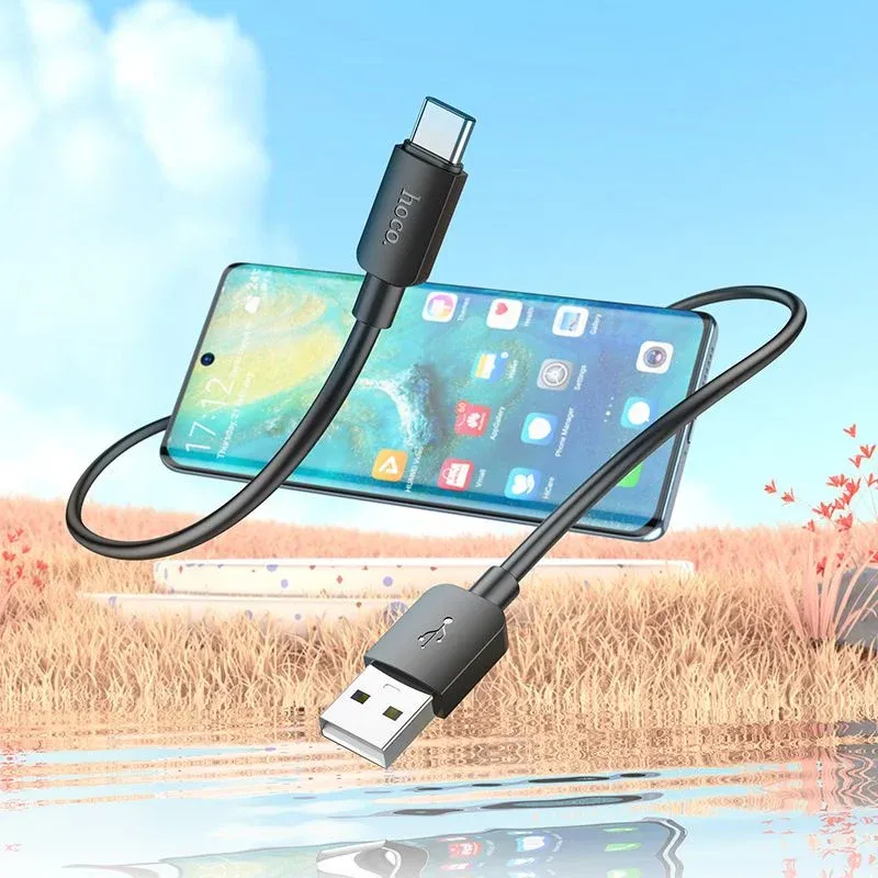 Кабель Hoco X96 Hyper X96 HYPER 27W TYPE-C USB m-USB Type-C m 1м черный коробка - фото 4
