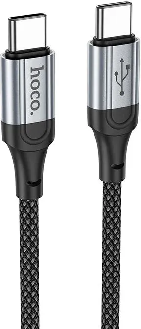 Кабель Hoco X102 Fresh Type-C to Type-C USB Type-C m-USB Type-C m 1м черный коробка - фото 1