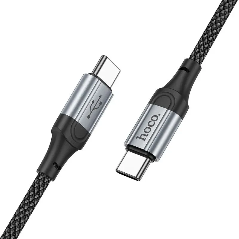 Кабель Hoco X102 Fresh Type-C to Type-C USB Type-C m-USB Type-C m 1м черный коробка - фото 2