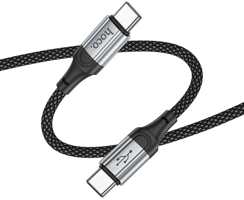 Кабель Hoco X102 Fresh Type-C to Type-C USB Type-C m-USB Type-C m 1м черный коробка - фото 3