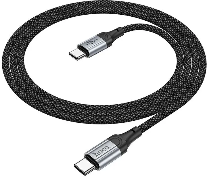 Кабель Hoco X102 Fresh Type-C to Type-C USB Type-C m-USB Type-C m 1м черный коробка - фото 5