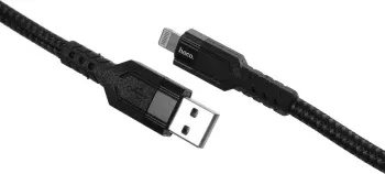Кабель Hoco U110 iP USB m-Lightning m 1.2м черный коробка - фото 7