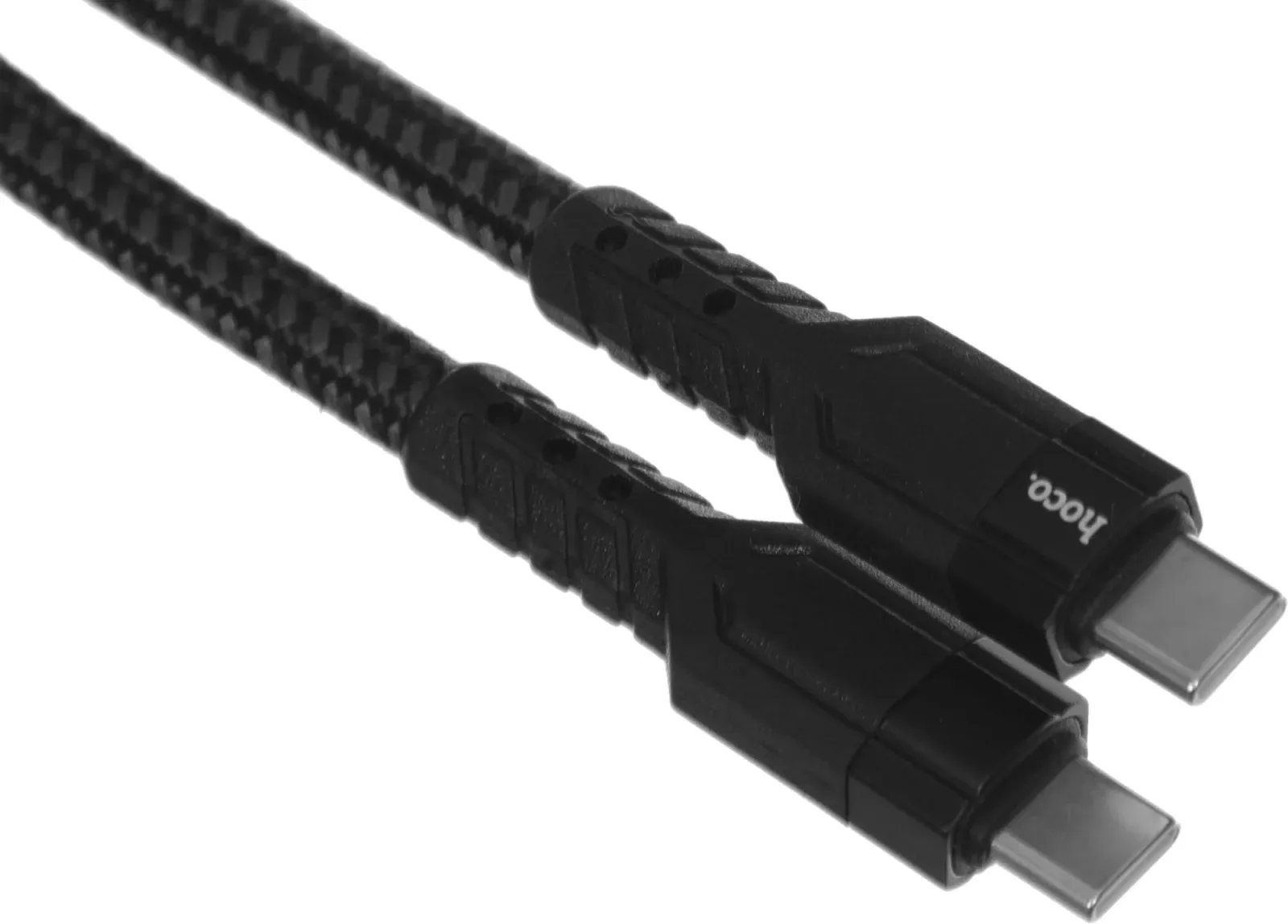 Кабель Hoco U110 Type-C to Type-C USB Type-C m-USB Type-C m 1.2м черный коробка - фото 2