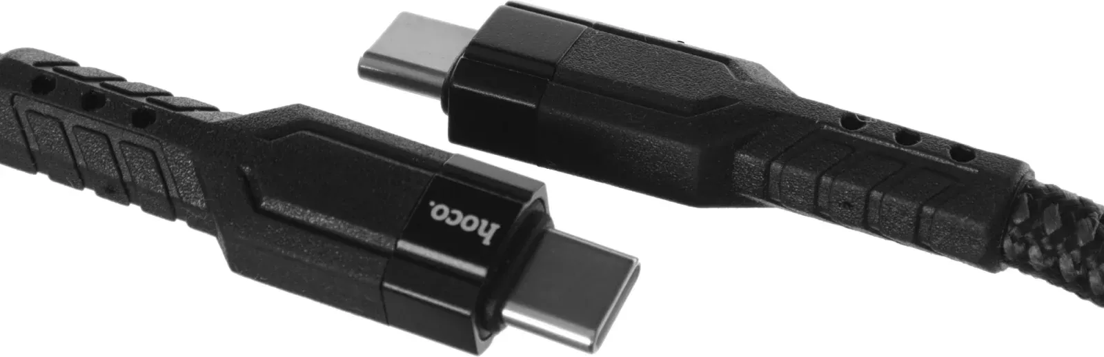 Кабель Hoco U110 Type-C to Type-C USB Type-C m-USB Type-C m 1.2м черный коробка - фото 3