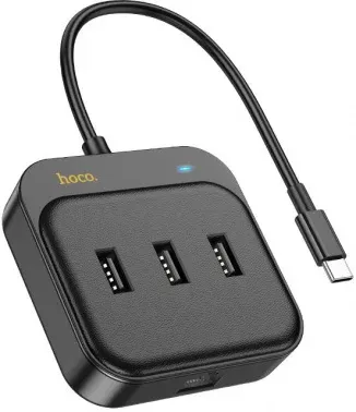 Разветвитель USB-C Hoco HB35 4порт. черный - фото 8