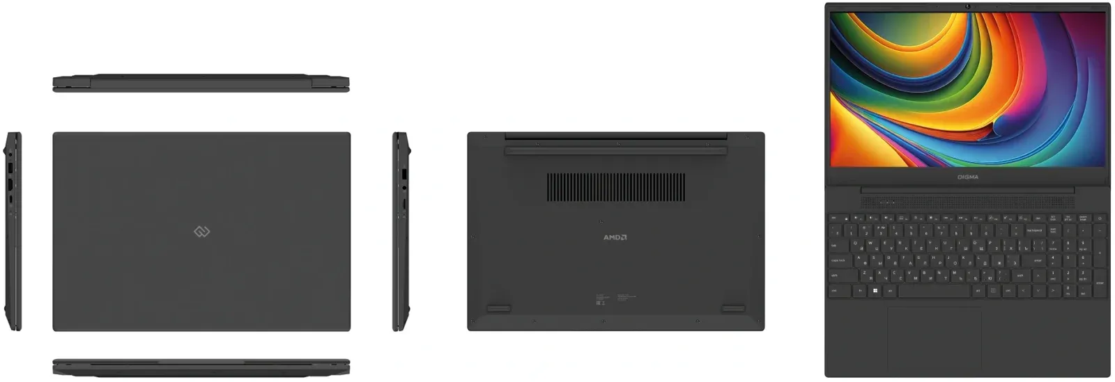 Ноутбук Digma EVE A5820 Ryzen 3 3200U 16Gb SSD512Gb AMD Radeon Vega 3 15.6 IPS FHD 1920x1080 Windows 11 Pro black WiFi BT Cam 4500mAh DN15R3-ADXW01 - фото 6