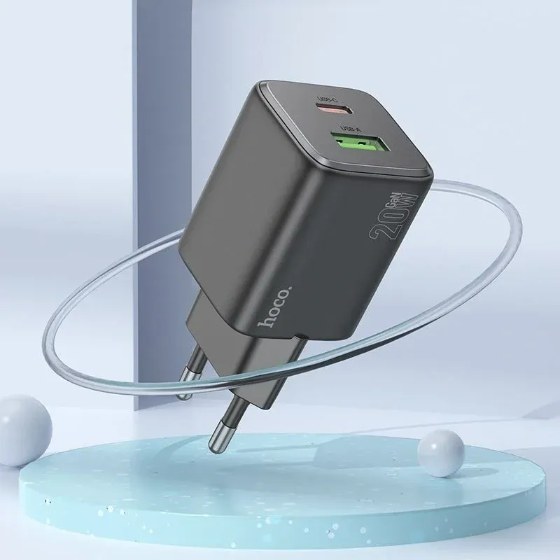 Сетевое зар./устр. Hoco N41 Almighty Black 20W 3A+2.22A+2A+1.67A+1.5A PD+QC+AFC USB/USB Type-C универсальное черный - фото 1