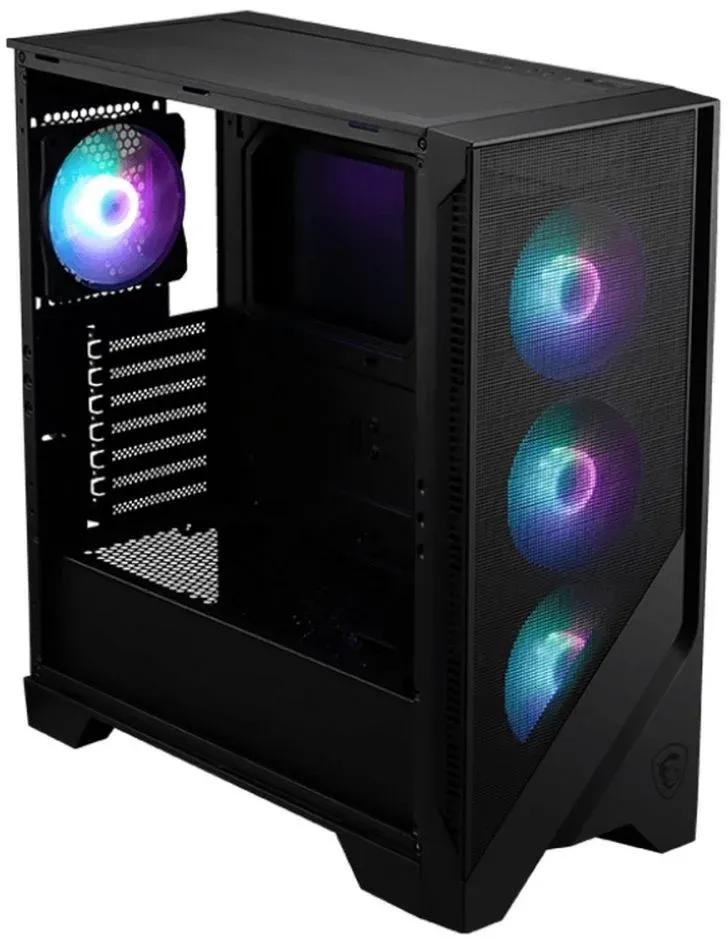 Корпус MSI MAG FORGE 320R черный без БП ATX 5x120mm 2xUSB3.1 audio bott PSU - фото 2