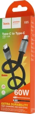 Кабель Hoco X85 Type-C to Type-C USB Type-C m-USB Type-C m 1м черный - фото 8
