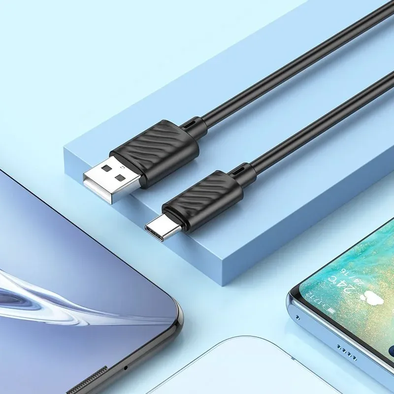 Кабель Hoco X88 Gratified X88 GRATIFIED TYPE-C USB m-USB Type-C m 1м черный - фото 4