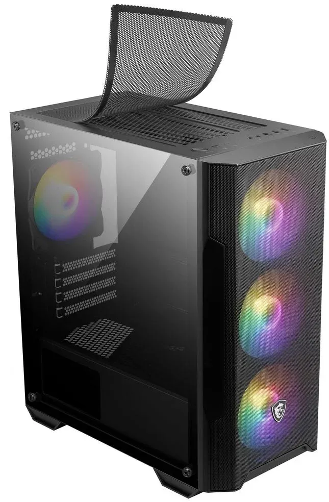 Корпус MSI MAG Forge M100A черный без БП mATX 2x120mm 2xUSB2.0 1xUSB3.0 audio bott PSU - фото 4