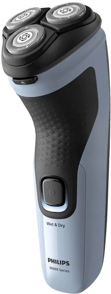 Бритва роторная Philips X3003/00 реж.эл.:3 питан.:аккум. голубой/черный - фото 2