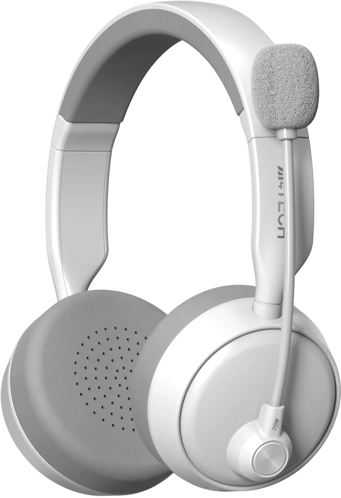 Наушники с микрофоном A4Tech BH230 белый/серый мониторные BT оголовье BH230 WHITE - фото 3