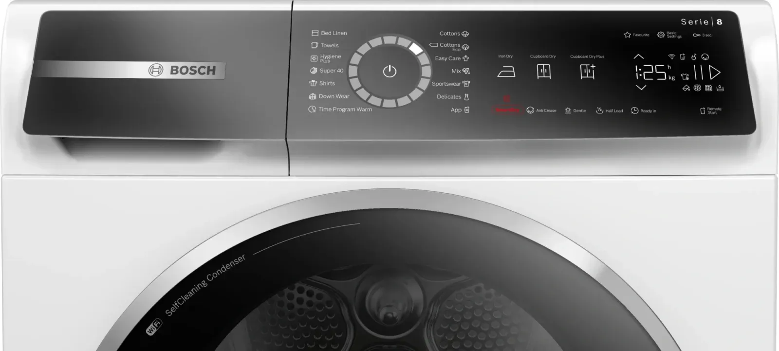 Сушильная машина Bosch Serie 8 WQB245B0ME пан.англ. кл.энер.:A+++ макс.загр.:9кг белый - фото 2