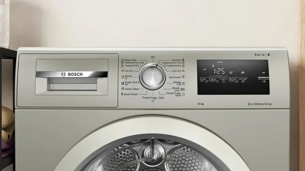 Сушильная машина Bosch Serie 4 WTN86202ME пан.англ. кл.энер.:A макс.загр.:8кг серебристый - фото 3