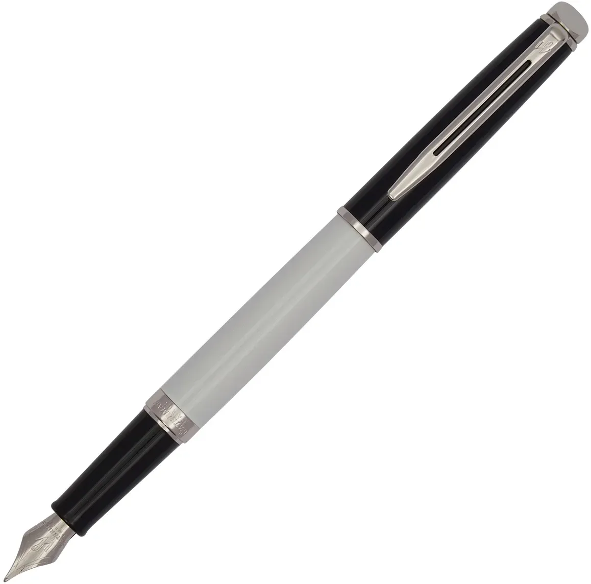 Ручка перьев. Waterman Hemisphere Colour Blocking 2202843 черн/белый F сталь нержавеющая подар.кор. - фото 2