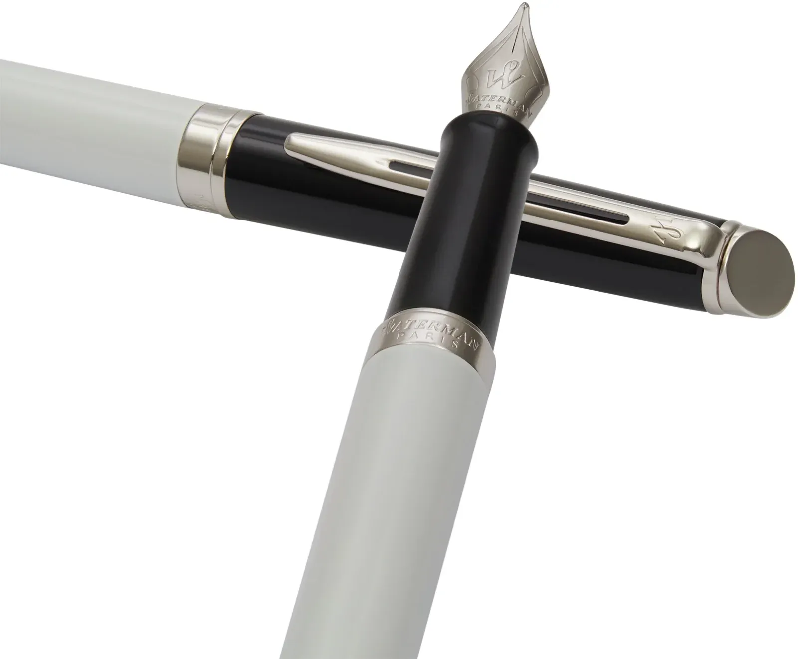Ручка перьев. Waterman Hemisphere Colour Blocking 2202843 черн/белый F сталь нержавеющая подар.кор. - фото 4