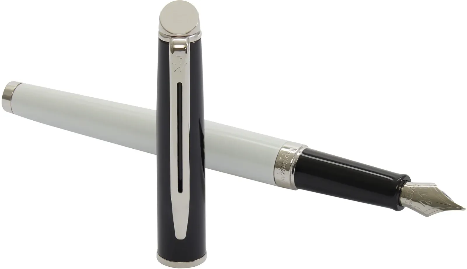 Ручка перьев. Waterman Hemisphere Colour Blocking 2202843 черн/белый F сталь нержавеющая подар.кор. - фото 6