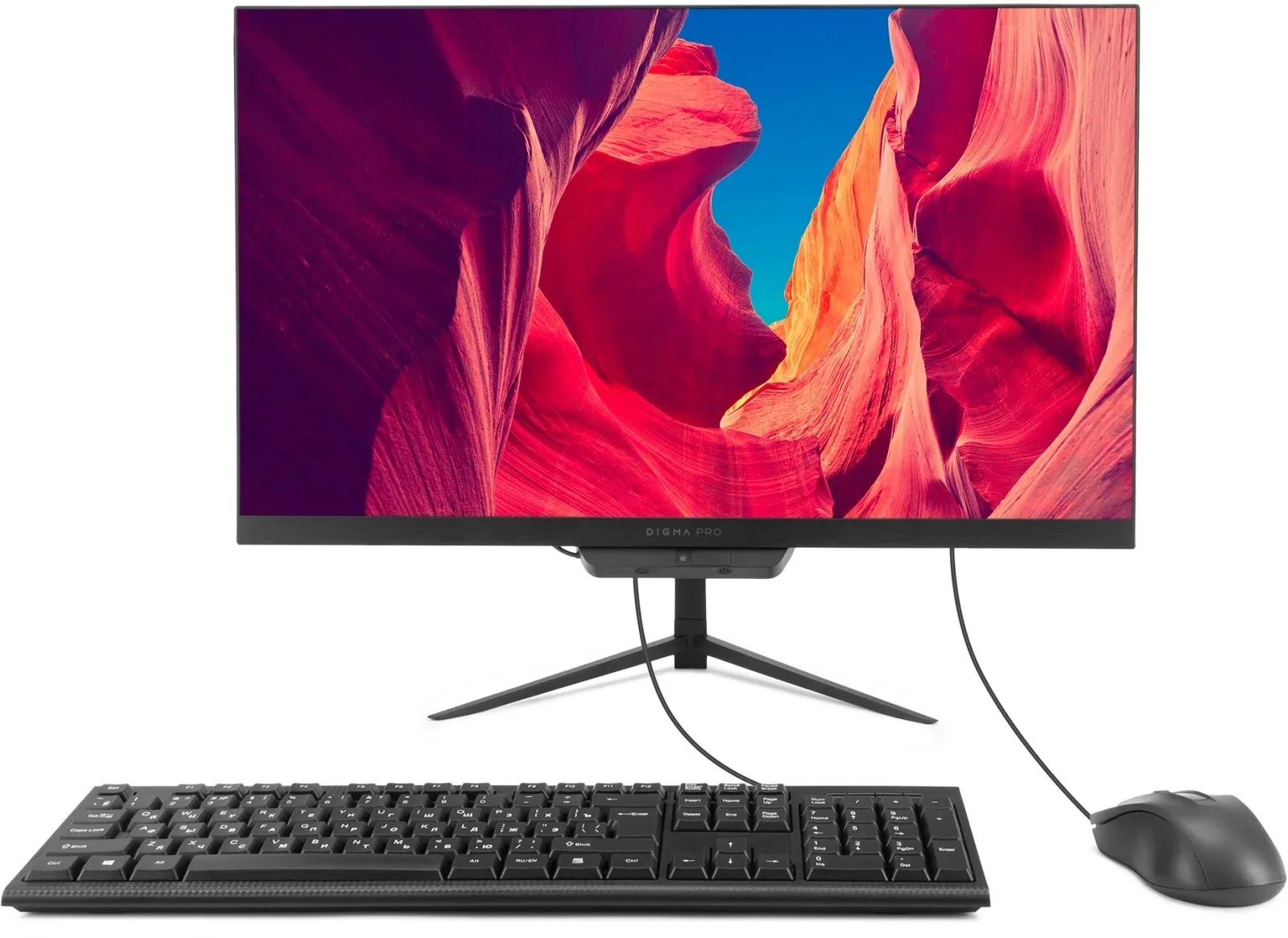 Моноблок Digma Pro Base 23.8 Full HD i3 12100 3.3 8Gb SSD512Gb UHDG 730 CR Windows 11 Pro GbitEth WiFi BT 90W клавиатура мышь Cam черный 1920x1080 - фото 8