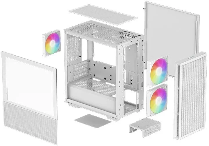 Корпус Deepcool CH360 белый без БП mATX 5x120mm 2x140mm 1xUSB3.0 audio bott PSU - фото 8