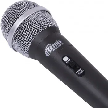 Микрофон проводной Ritmix RDM-150 4м черный/серебристый - фото 7